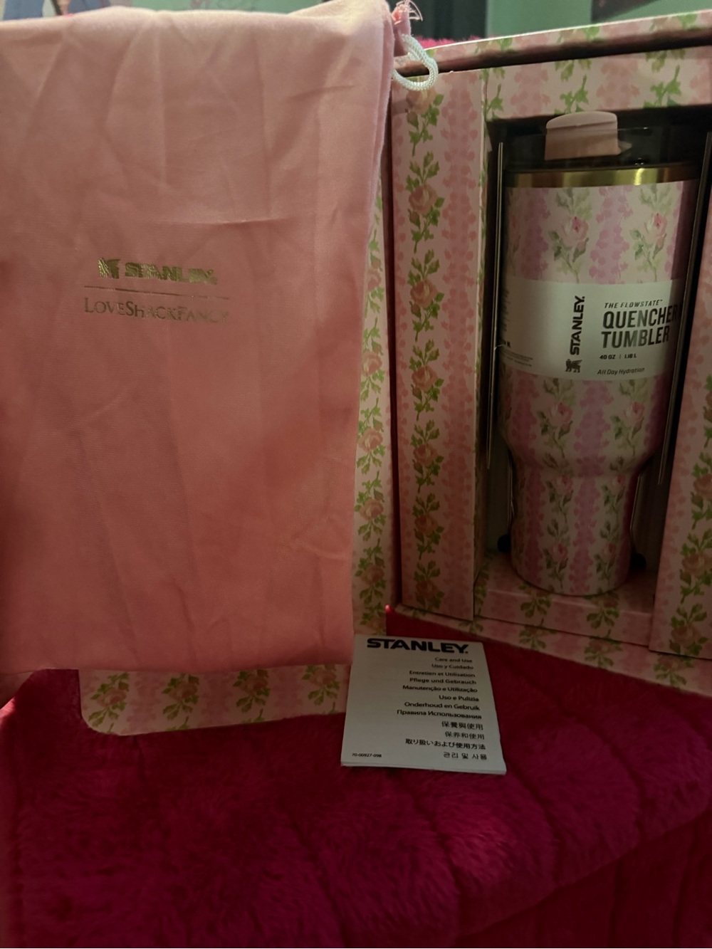 LoveShackFancy Stanley Pink Floral Patterned Box